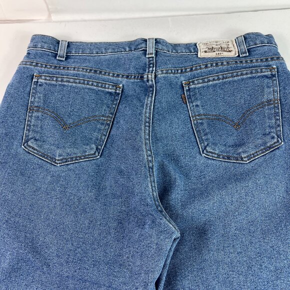 VTG 90s Levi's Jeans Men's 37x31* 540 Flex Relaxed Straight Blue Denim Tag 38x32 - Picture 10 of 16